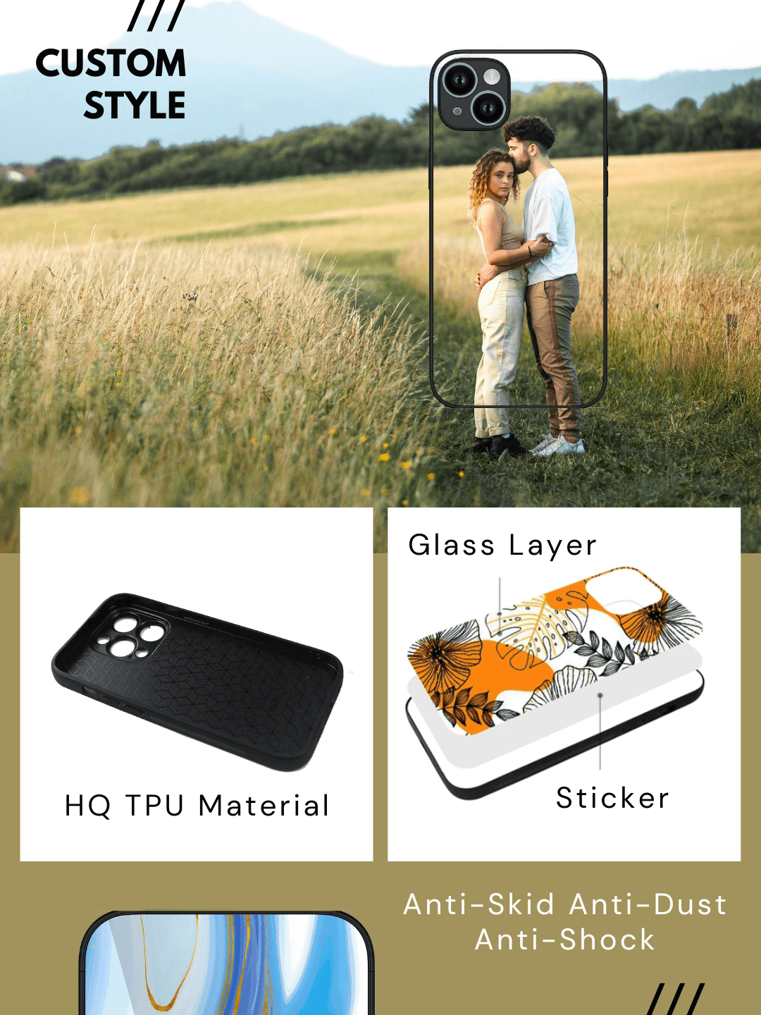 Custom Photo Printed Premium Glass Phone Cover for Apple Iphone 13 Mini Zapvi