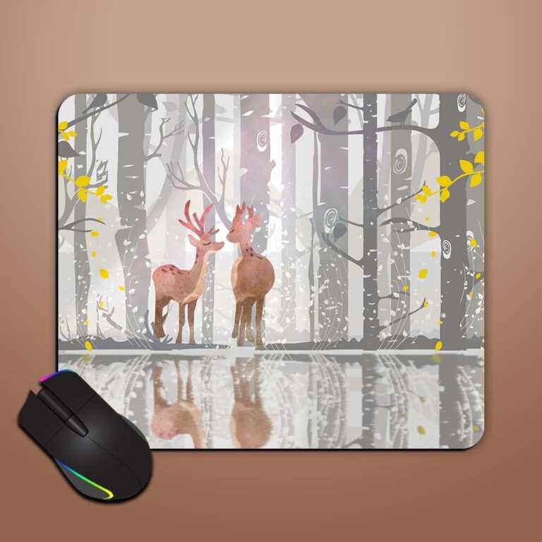 Deer Painting Mouse Pad Zapvi