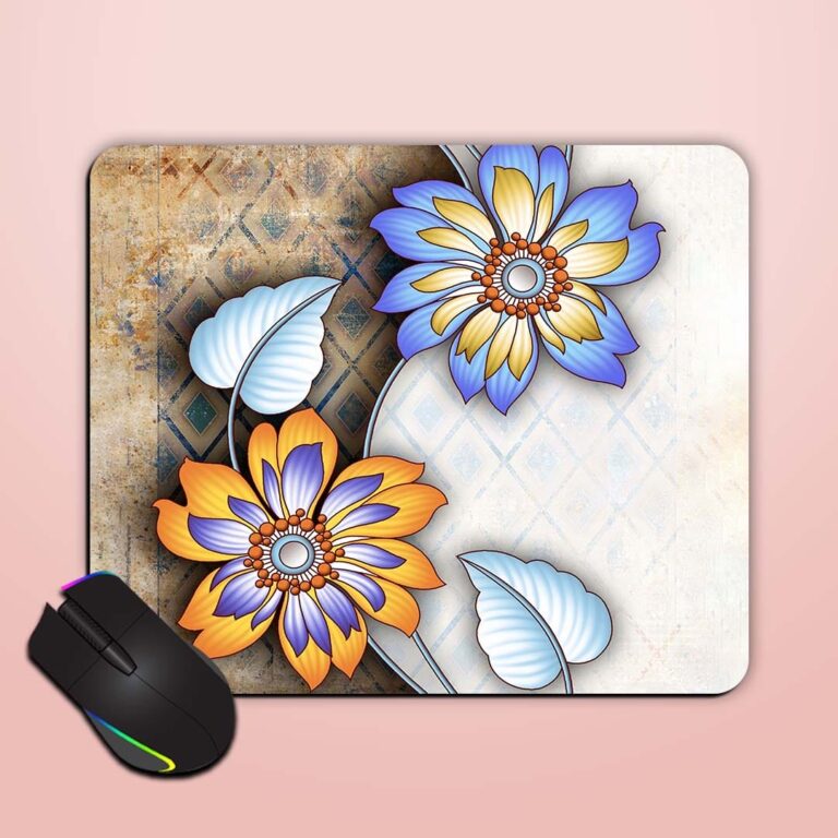 Abstract Petal Flowers Mouse Pad Zapvi