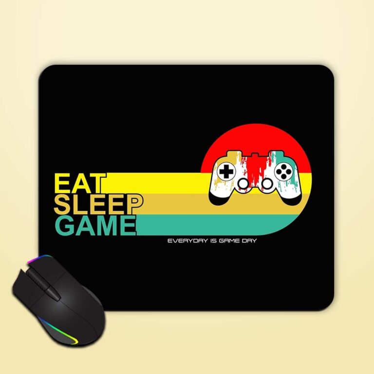Eatsleepgame Repeat Typography Mouse Pad Zapvi