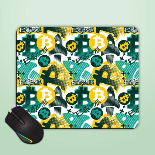 Bitcoin Doodle Style Mouse Pad Zapvi