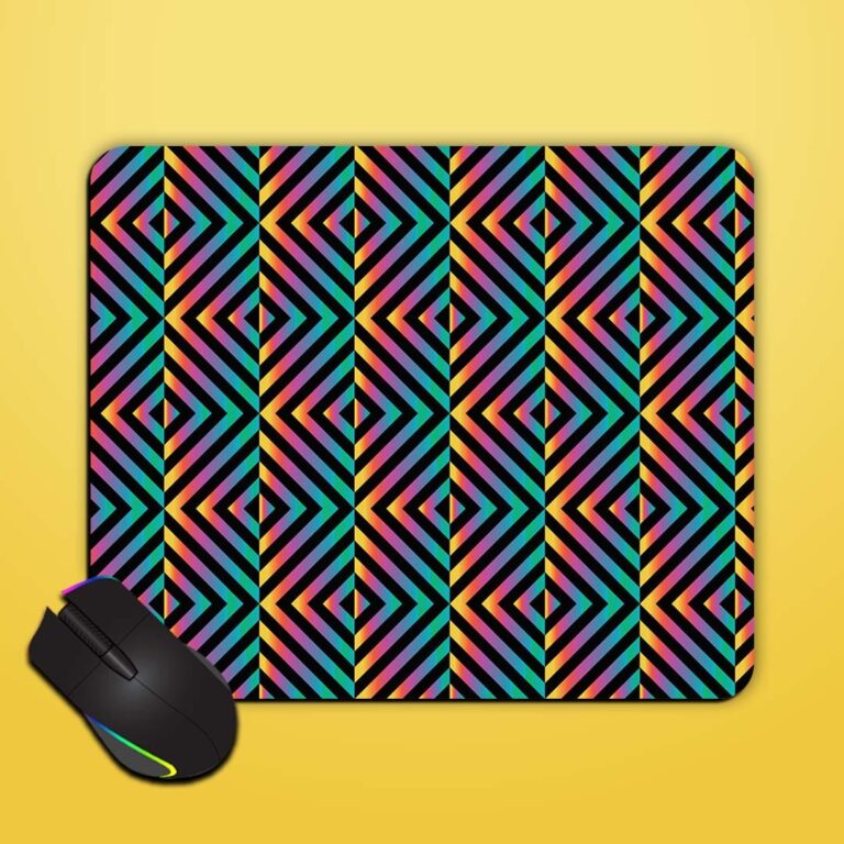 Seamless Colorful Geometric Mouse Pad Zapvi