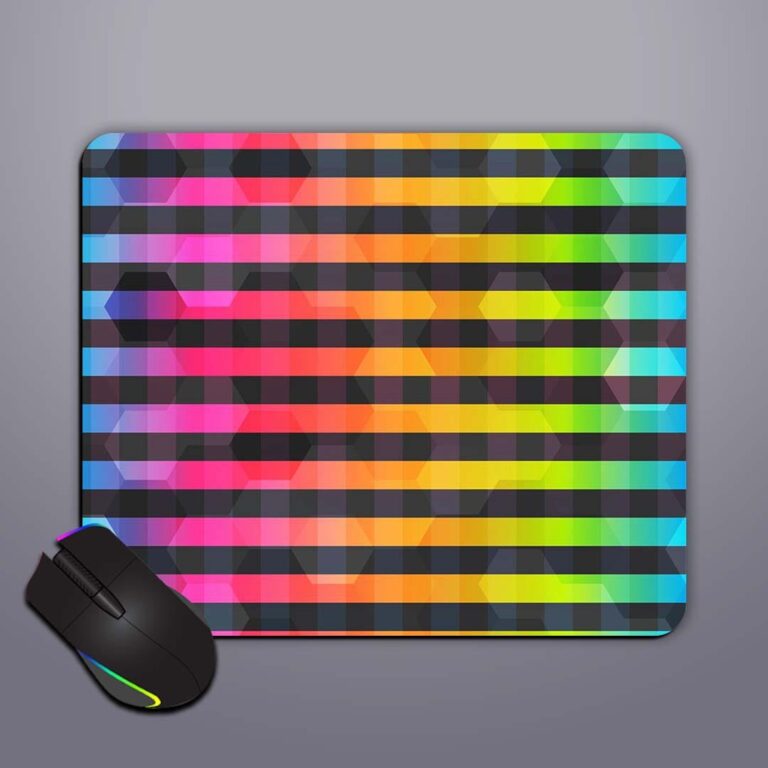 Rainbow Color Lines Mouse Pad Zapvi