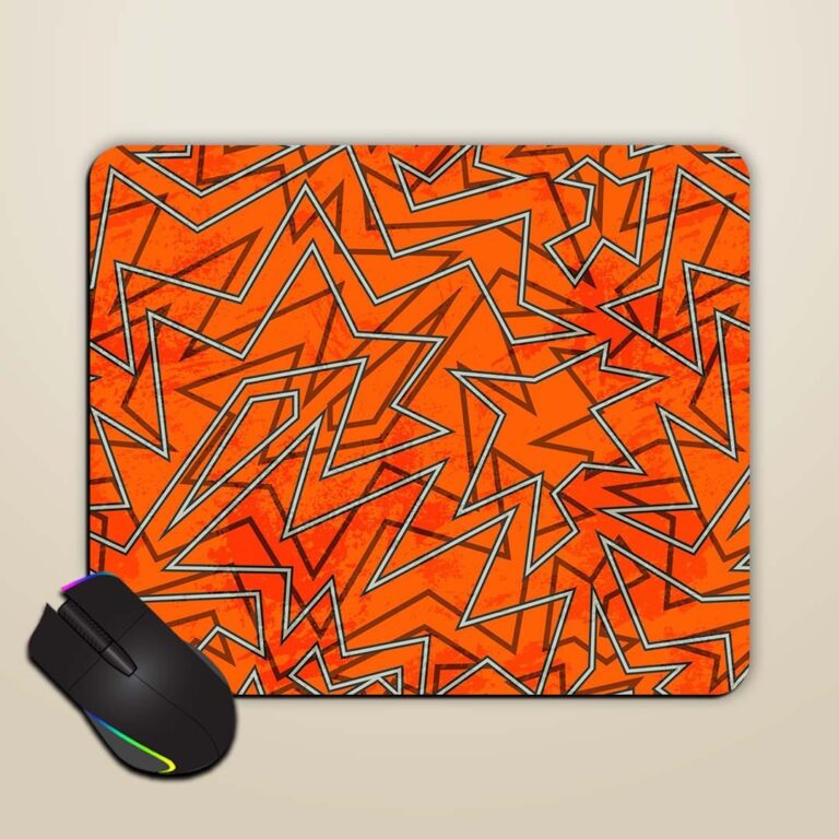 Abstract Orange Retro Mouse Pad Zapvi