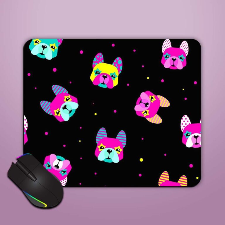 Abstract Seamless Dogs Mouse Pad Zapvi