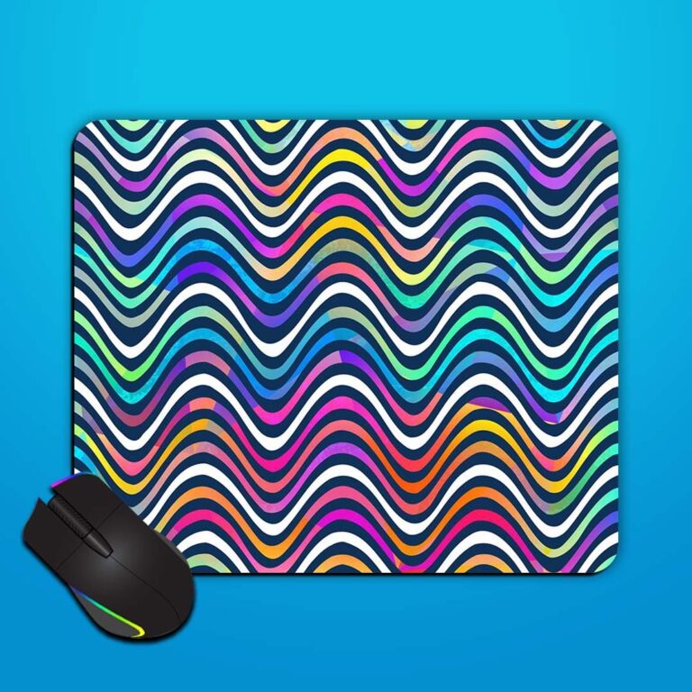 Bright Wave Seamless Mouse Pad Zapvi