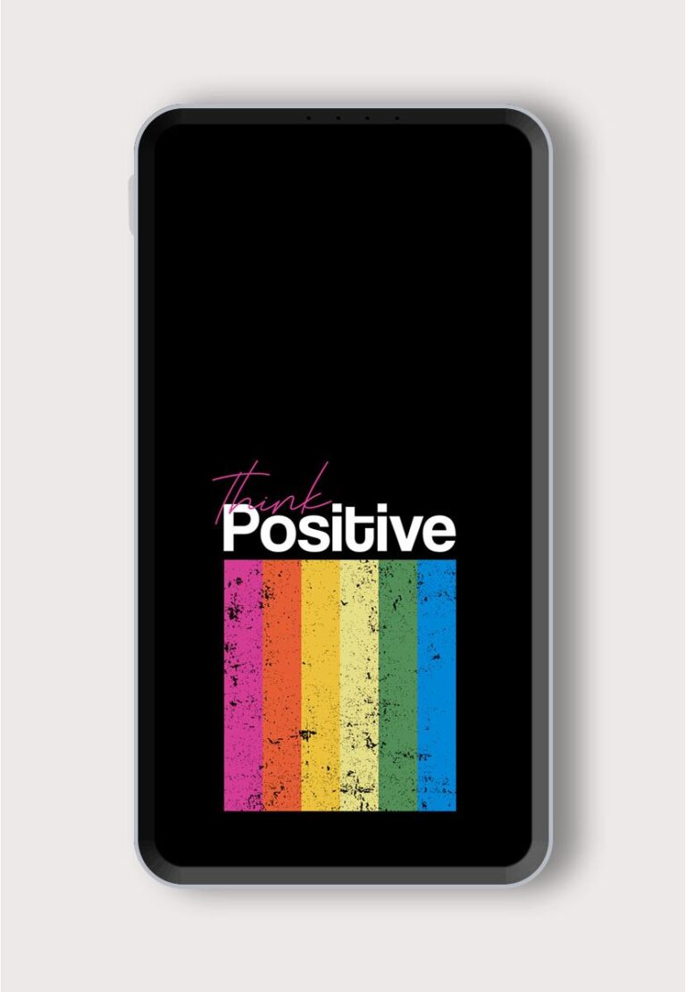 Think Positive Typography Printed Designer 10000 mAh PowerBank Zapvi