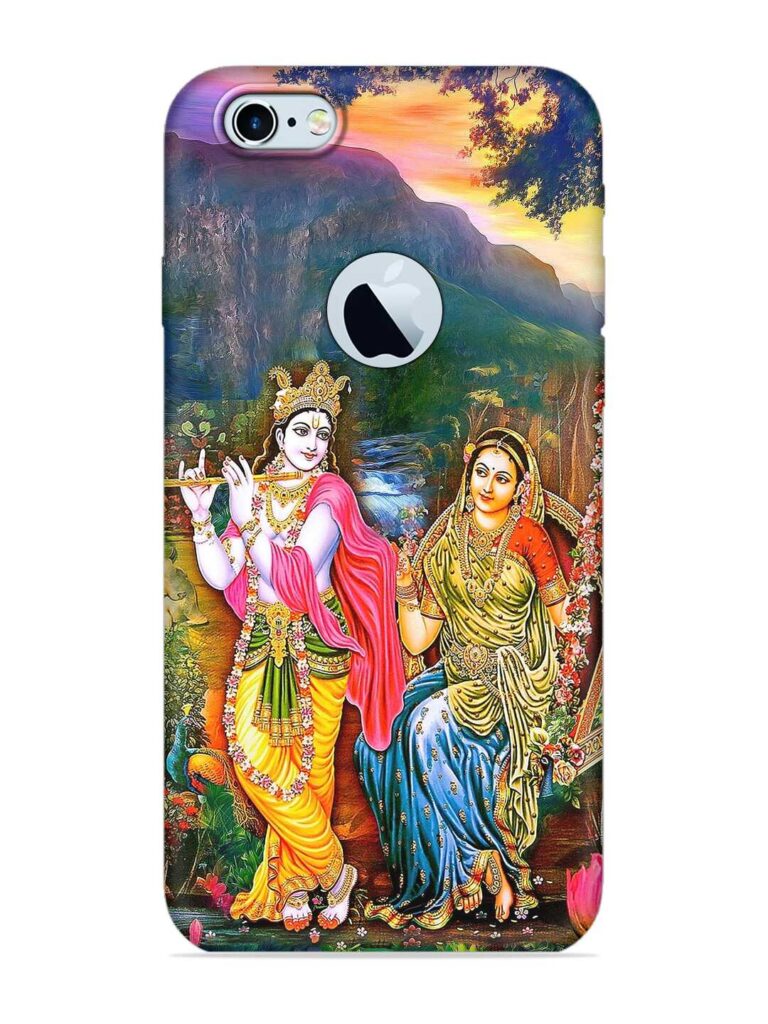 Radha Krishna Painting Soft Silicone Case for Apple iPhone 6 (Logo Cut) Zapvi
