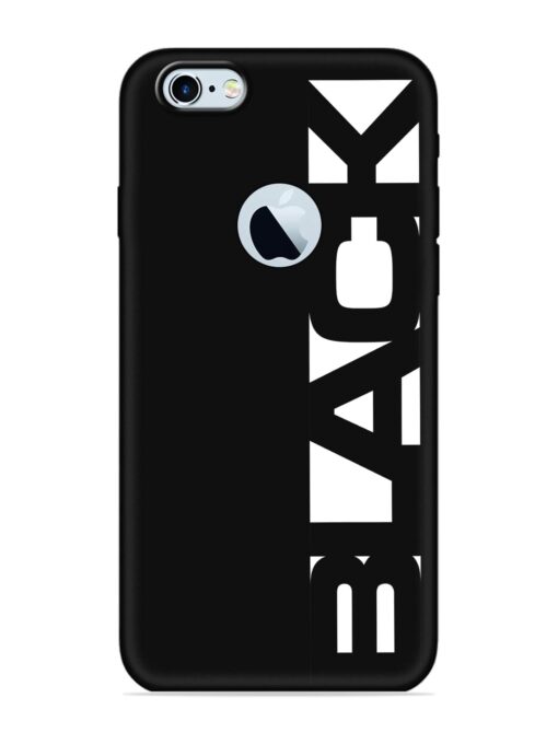 Black Typo Soft Silicone Case for Apple iPhone 6 (Logo Cut) Zapvi