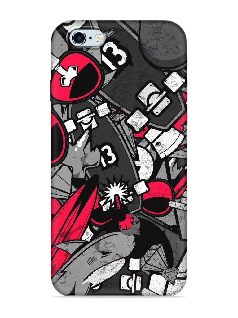 Fictional Doodle Soft Silicone Case for Apple Iphone 6 Plus Zapvi