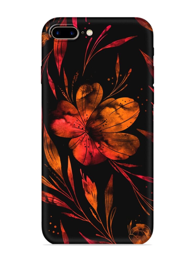 Red Flower Painting Soft Silicone Case for Apple Iphone 7 Plus Zapvi