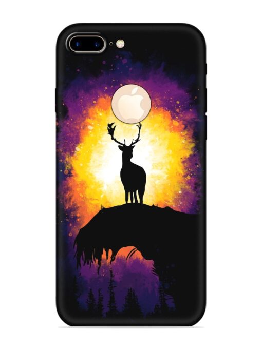 Elk Animal Art Soft Silicone Case for Apple iPhone 7 Plus (Logo Cut) Zapvi