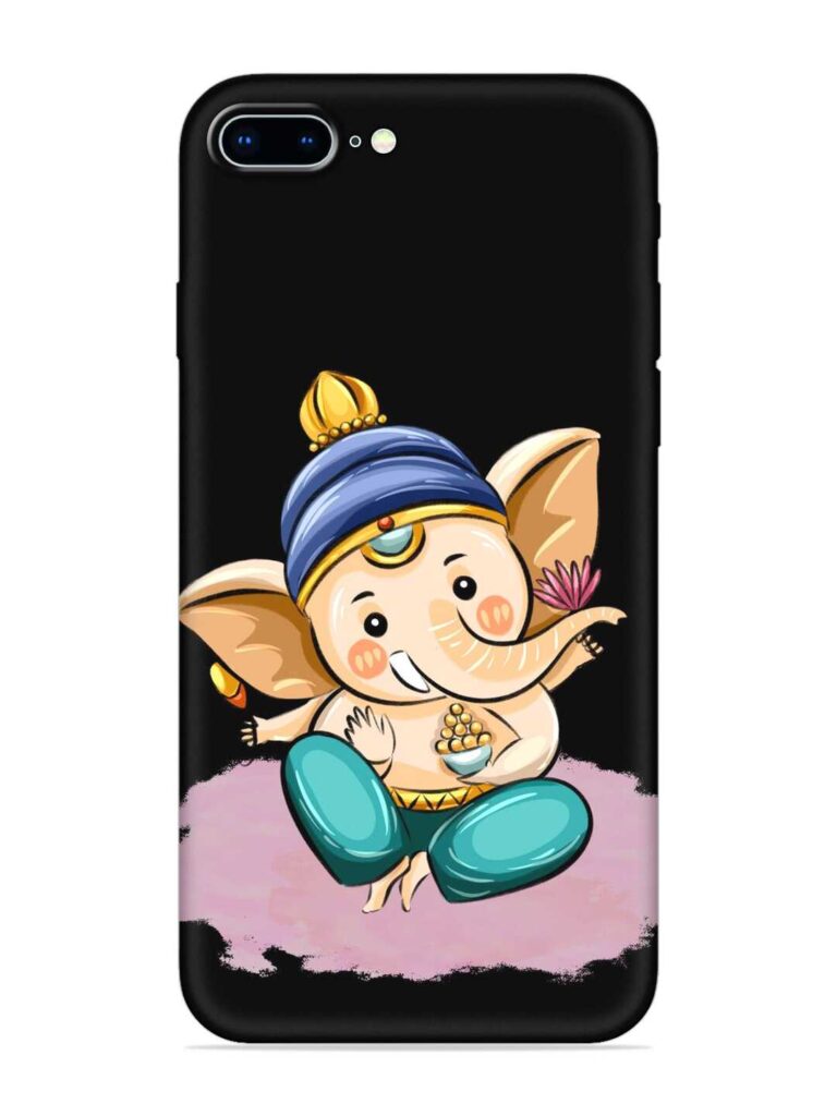 Bal Ganesh Vector Art Soft Silicone Case for Apple Iphone 8 Plus Zapvi
