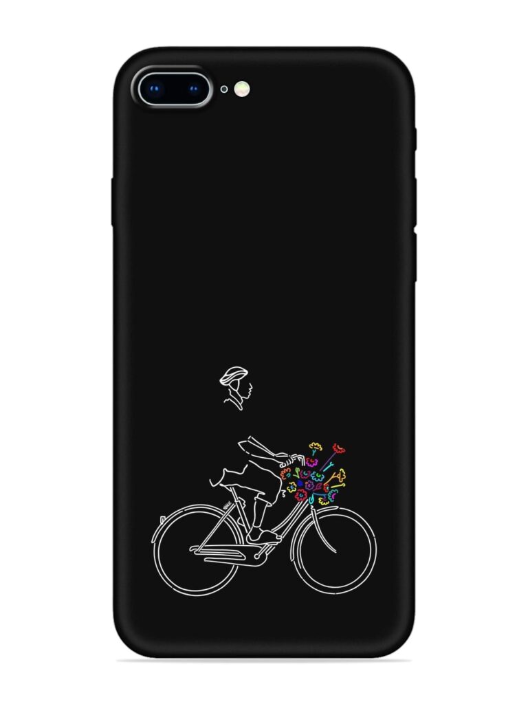 Minimalist Cycle Art Soft Silicone Case for Apple Iphone 8 Plus Zapvi