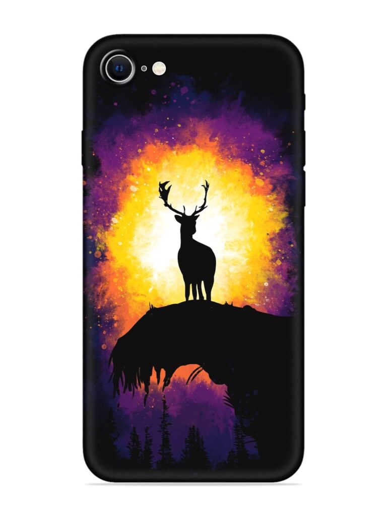 Elk Animal Art Soft Silicone Case for Apple Iphone SE (2020) Zapvi