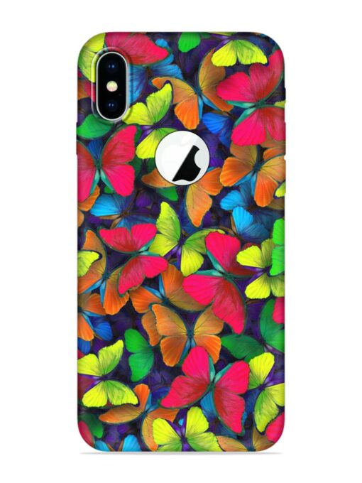 Colors Rainbow Pattern Soft Silicone Case for Apple iPhone X (Logo Cut) Zapvi
