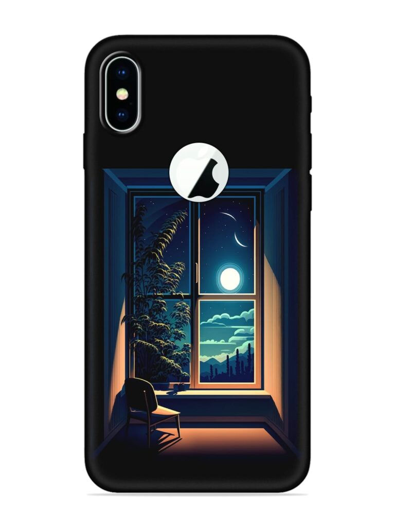 Night View At Window Soft Silicone Case for Apple iPhone X (Logo Cut) Zapvi