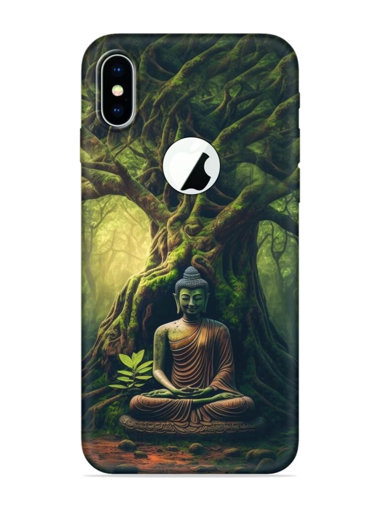Ancient Buddha Soft Silicone Case for Apple iPhone X (Logo Cut) Zapvi