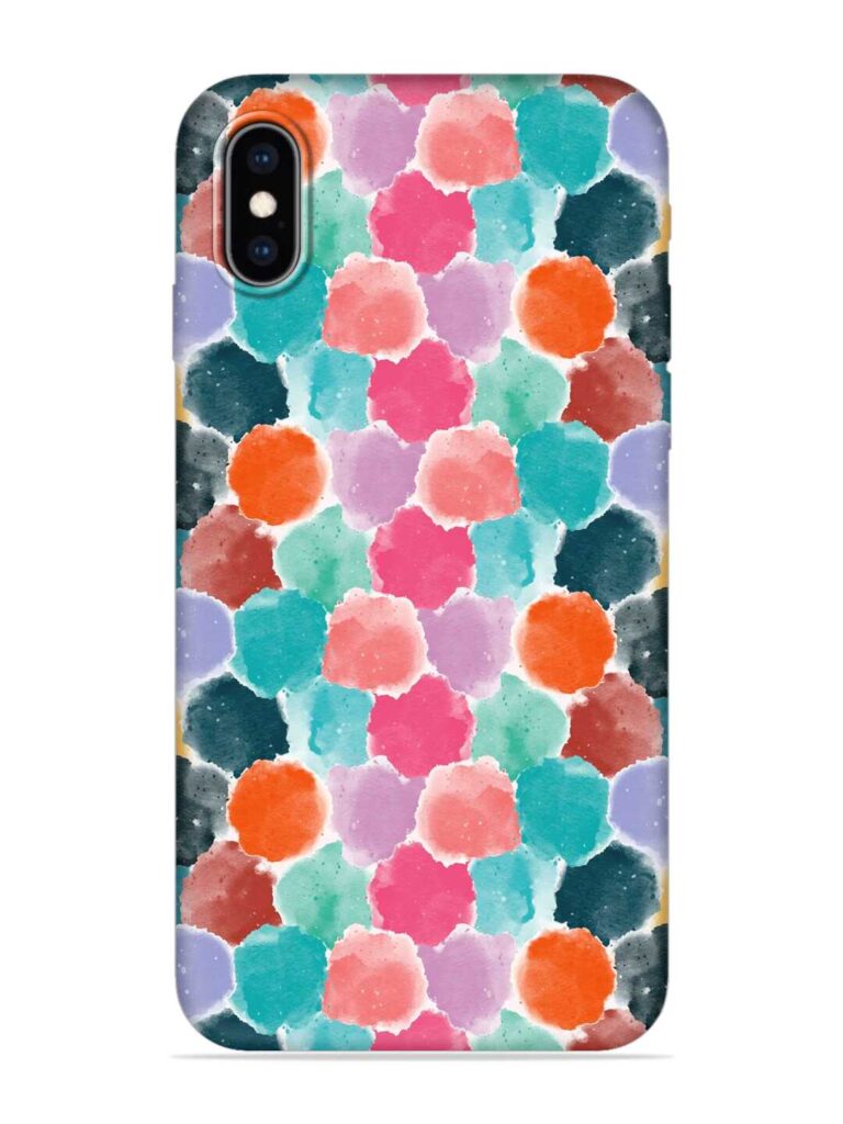 Colorful Seamless Pattern Soft Silicone Case for Apple Iphone XS Zapvi