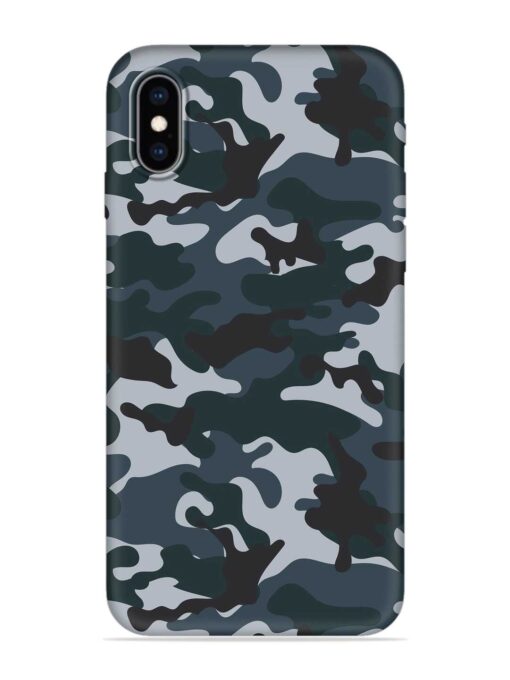Dark Blue Army Military Art Soft Silicone Case for Apple Iphone XS Max Zapvi