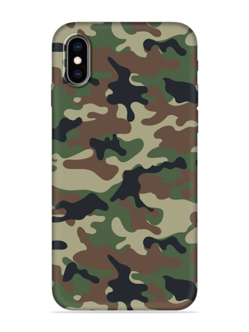 Army Military Camouflage Dark Green Soft Silicone Case for Apple Iphone XS Max Zapvi