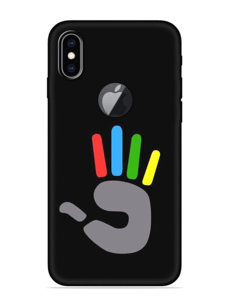 Palm Art Soft Silicone Case for Apple Iphone XS Max (Logo Cut) Zapvi