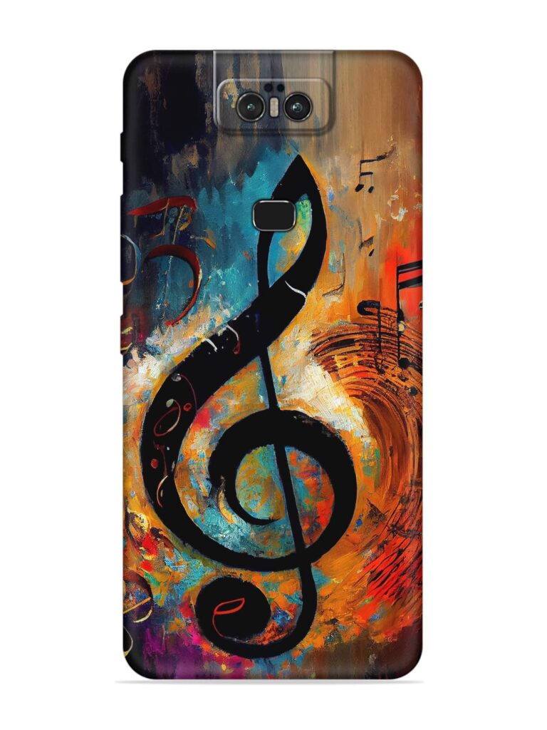 Music Notes Painting Soft Silicone Case for Asus Zenfone 6Z Zapvi
