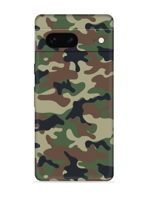 Army Military Camouflage Dark Green Soft Silicone Case for Google Pixel 7 Zapvi