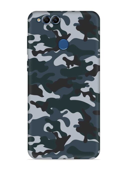 Dark Blue Army Military Art Soft Silicone Case for Honor 7X Zapvi