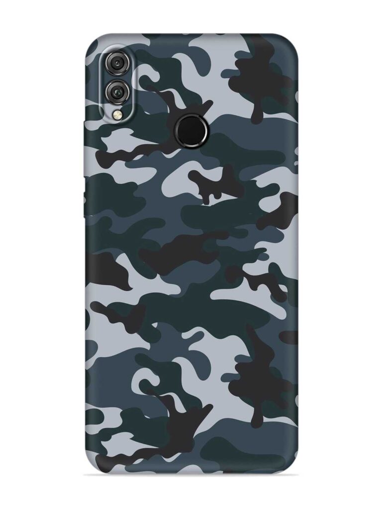 Dark Blue Army Military Art Soft Silicone Case for Honor 8X Zapvi