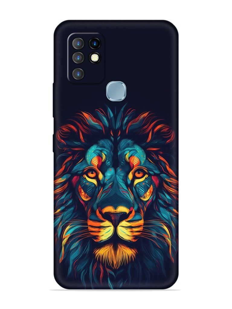 Colorful Lion Soft Silicone Case for Infinix Hot 10 Zapvi