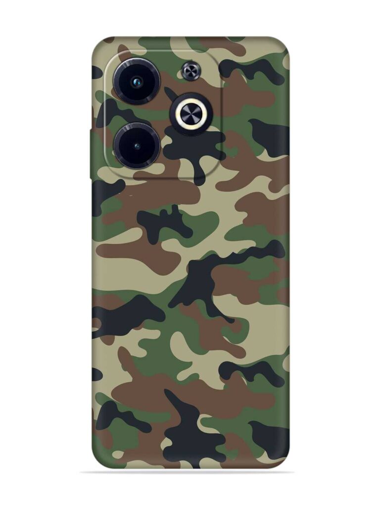 Army Military Camouflage Dark Green Soft Silicone Case for Infinix Hot 40I Zapvi