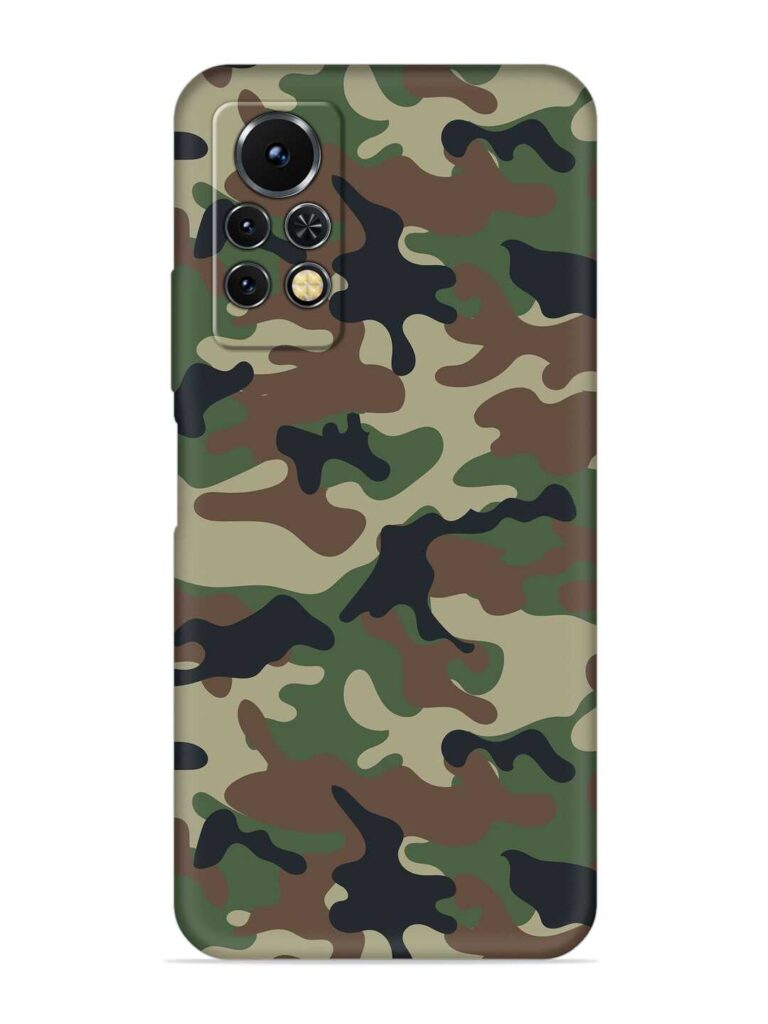 Army Military Camouflage Dark Green Soft Silicone Case for Infinix Note 11s Zapvi