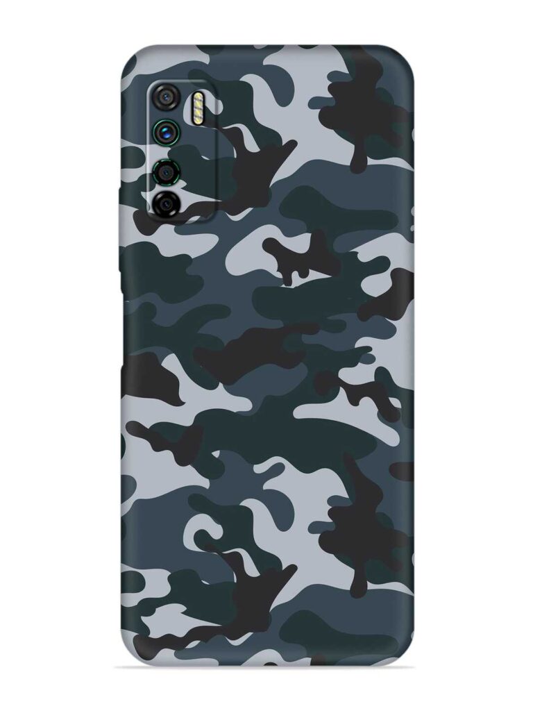 Dark Blue Army Military Art Soft Silicone Case for Infinix Note 7 Lite Zapvi