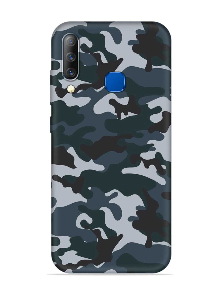 Dark Blue Army Military Art Soft Silicone Case for Infinix S4 Zapvi