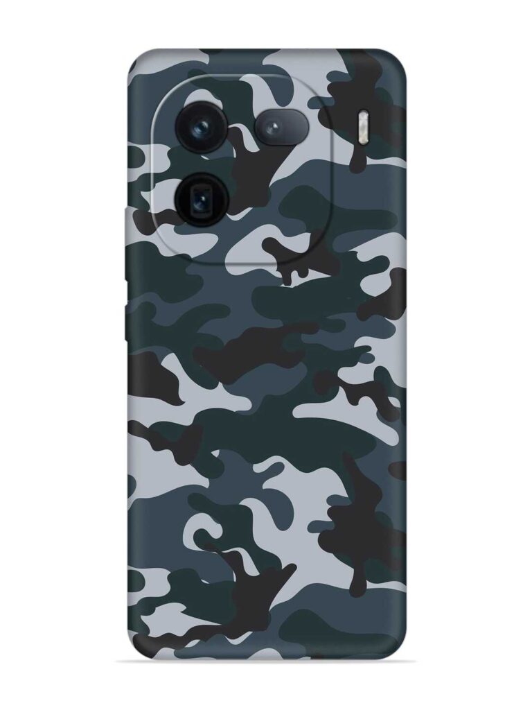 Dark Blue Army Military Art Soft Silicone Case for iQOO 12 (5G) Zapvi