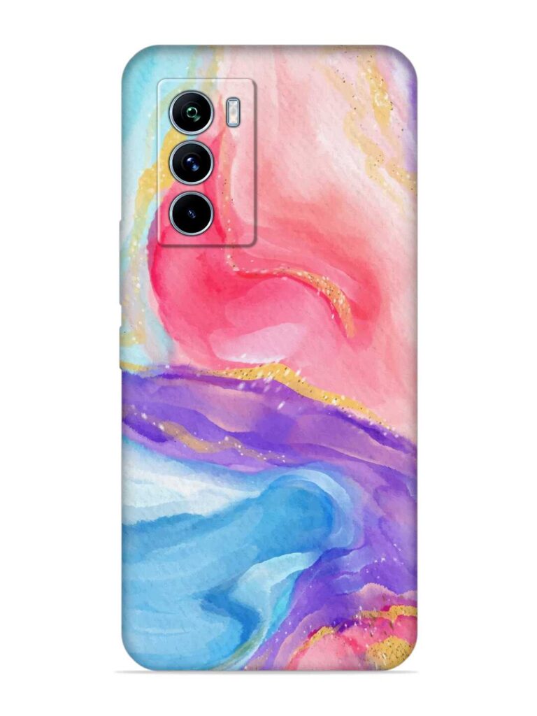 Watercolor Gradient Soft Silicone Case for iQOO 9 SE (5G) Zapvi