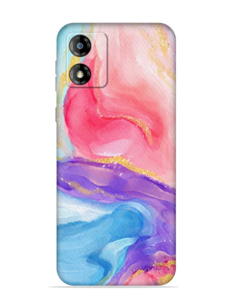 Watercolor Gradient Soft Silicone Case for Motorola Moto E13 Zapvi