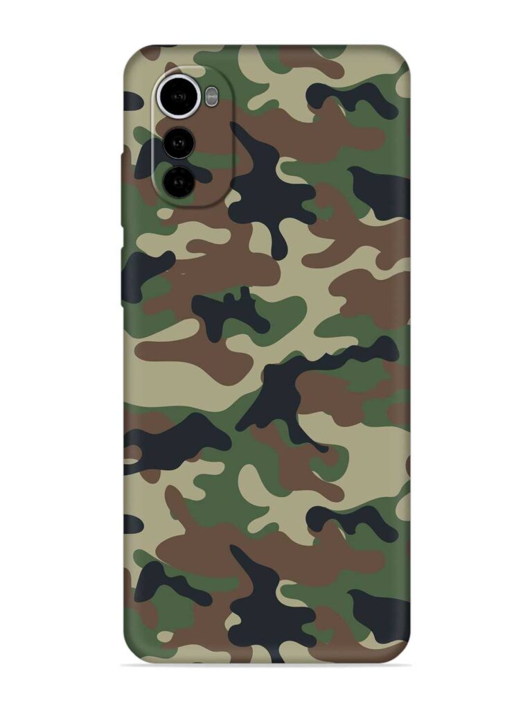 Army Military Camouflage Dark Green Soft Silicone Case for Motorola Moto E32s Zapvi