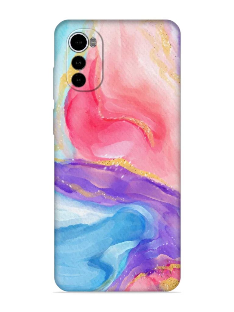 Watercolor Gradient Soft Silicone Case for Motorola Moto E32s Zapvi