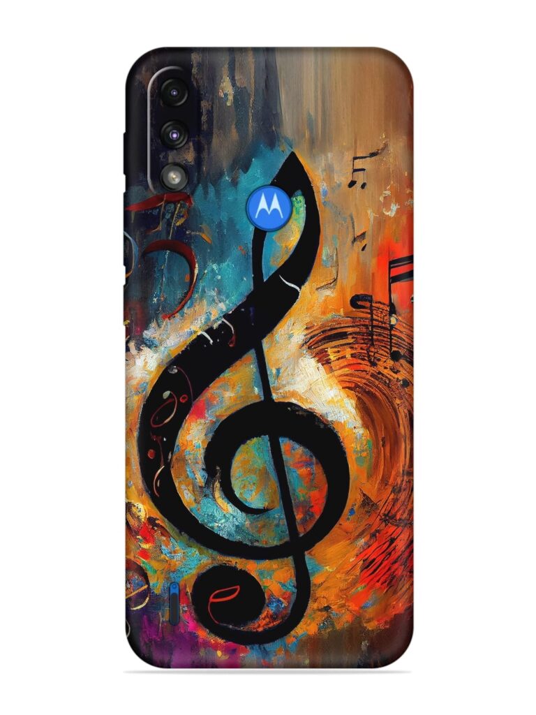 Music Notes Painting Soft Silicone Case for Motorola Moto E7 Power Zapvi