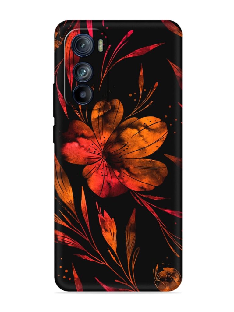 Red Flower Painting Soft Silicone Case for Motorola Moto Edge 30 Zapvi