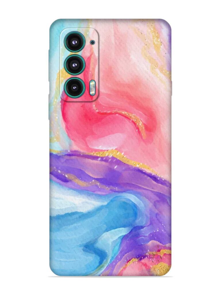 Watercolor Gradient Soft Silicone Case for Motorola Moto Edge 5 Zapvi