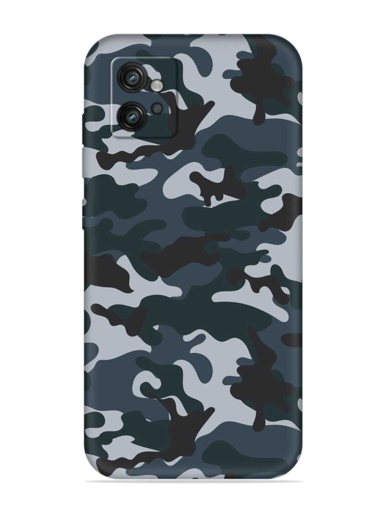 Dark Blue Army Military Art Soft Silicone Case for Motorola Moto G32 Zapvi