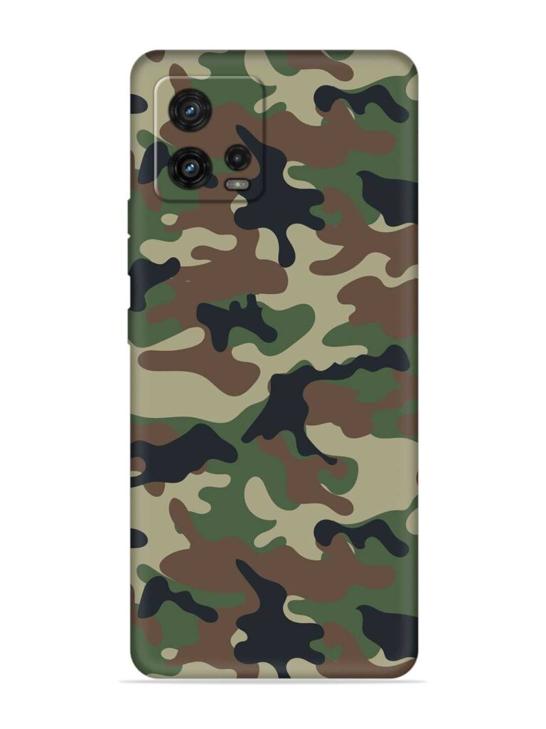 Army Military Camouflage Dark Green Soft Silicone Case for Motorola Moto G72 Zapvi