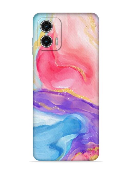 Watercolor Gradient Soft Silicone Case for Motorola Moto G73 (5G) Zapvi