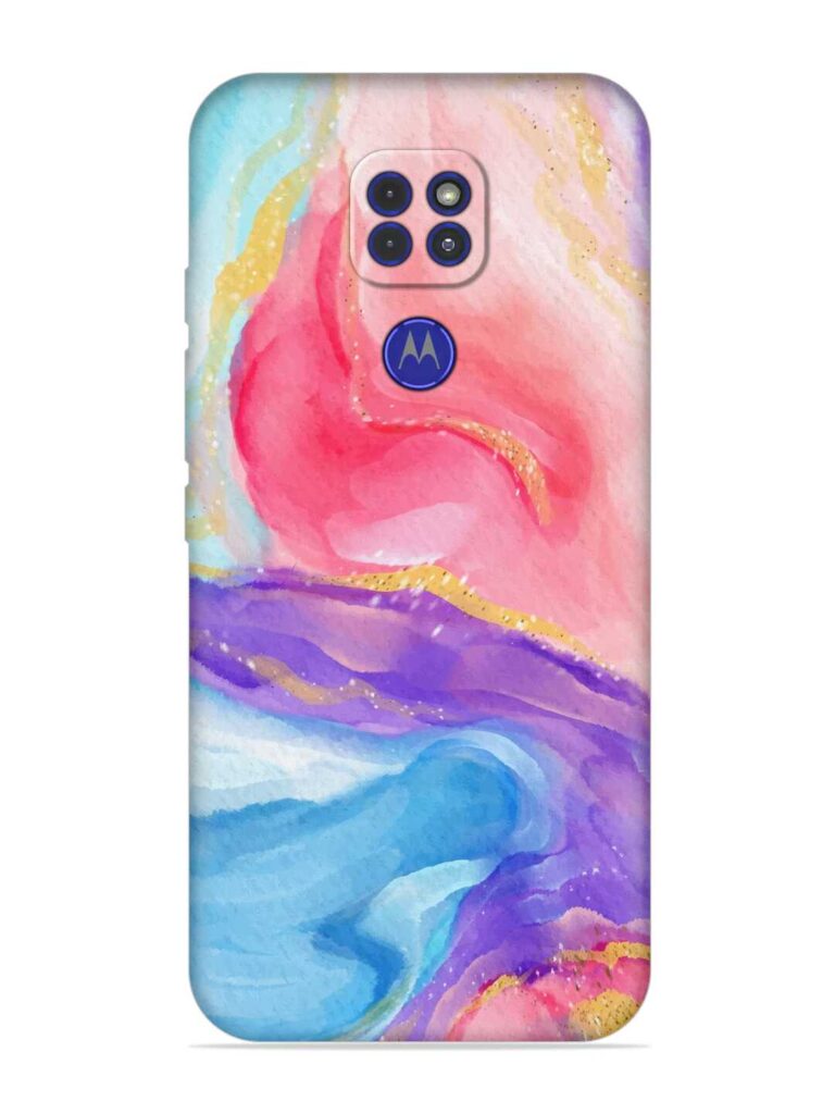 Watercolor Gradient Soft Silicone Case for Motorola Moto G9 Zapvi