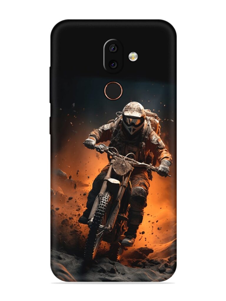 Motorcycle Stunt Art Soft Silicone Case for Nokia 7 Zapvi