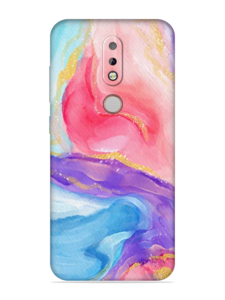 Watercolor Gradient Soft Silicone Case for Nokia 7.1 Zapvi