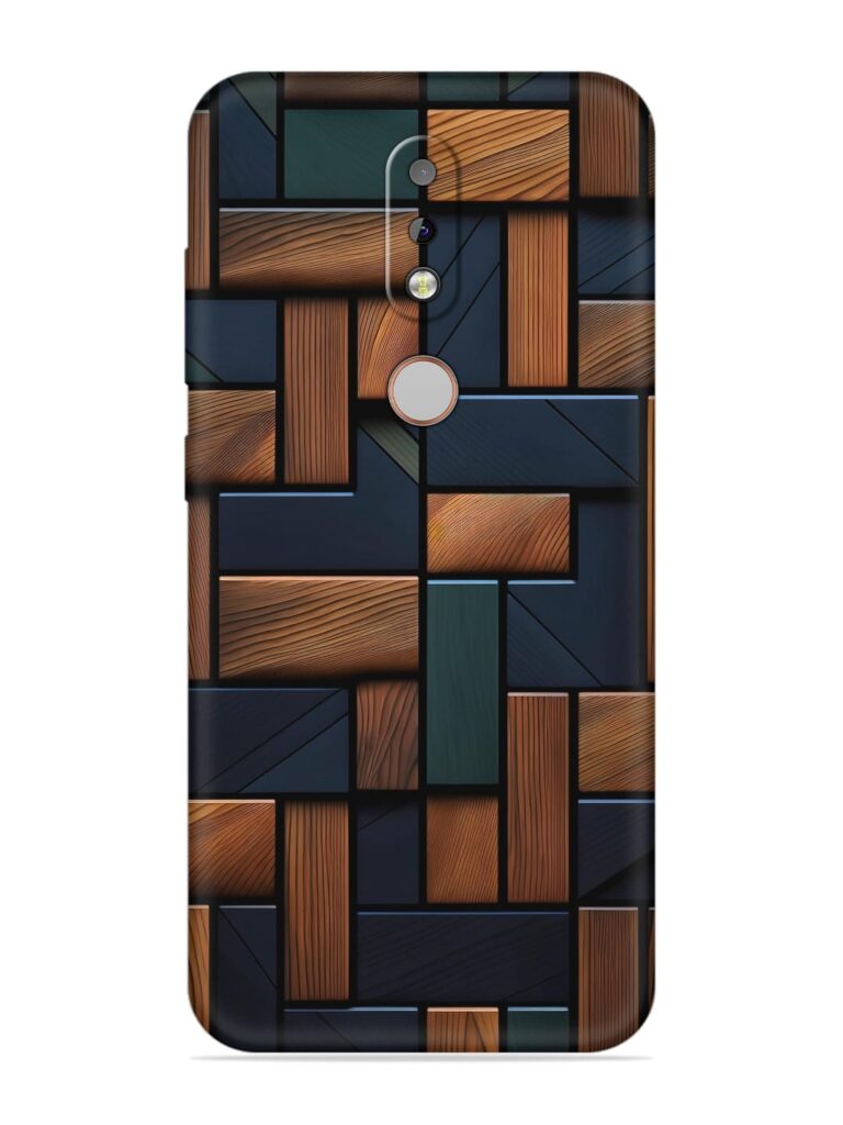 Wooden Background Cubes Soft Silicone Case for Nokia 7.1 Zapvi